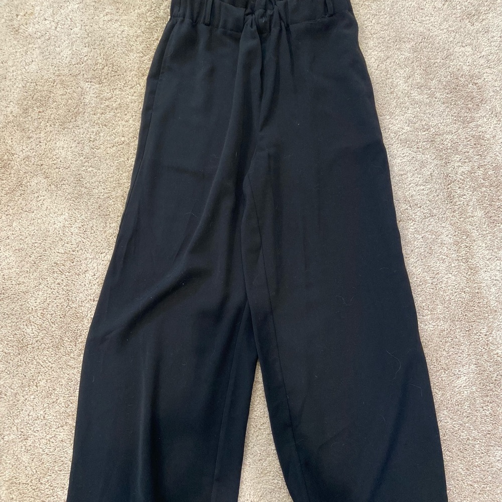Elodie High Waist Cropped Black Pants
